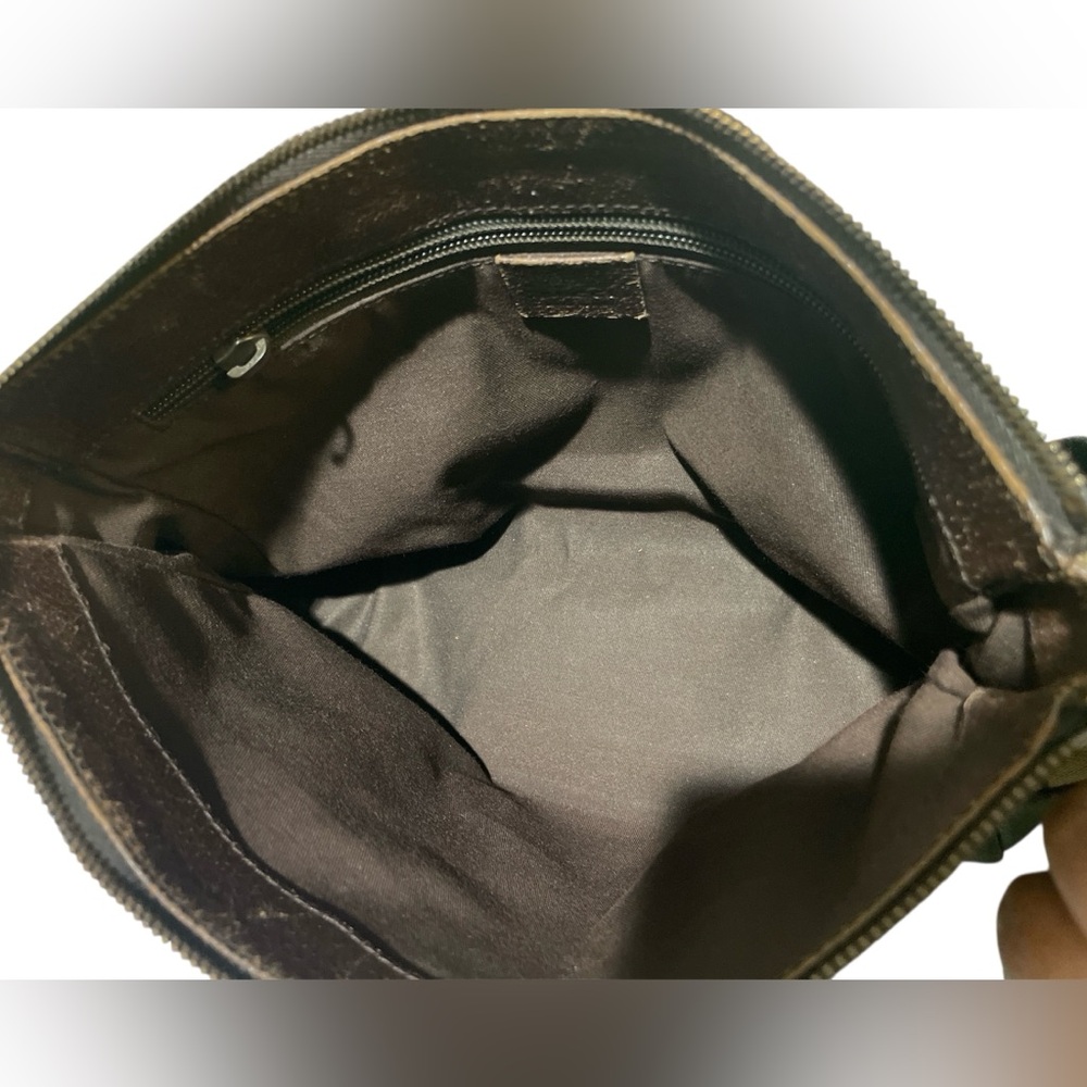 AUTHENTIC Gucci Brown Canvas Crossbody Bag - Picture 6 of 12
